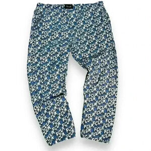Fxxk  JEANS SPELL OUT PRINTS PANTS LOUGEWEAR PAJAMAS SIZE L STREET Funny Blue